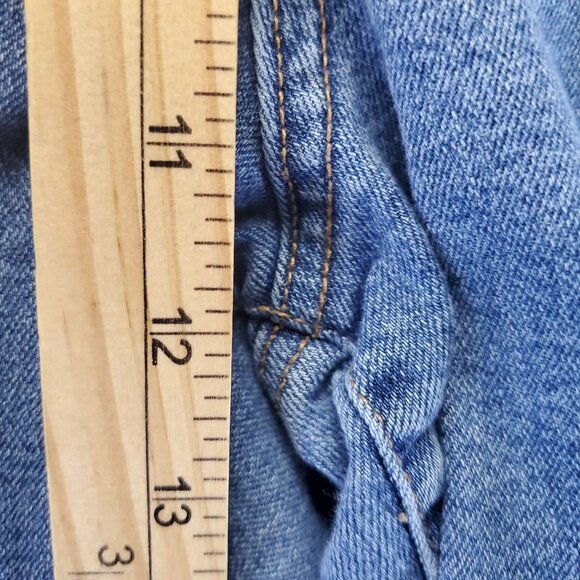 Scoop Jeans Womens 14 Blue Retro Trouser Patch Pockets Cotton Blend - Picture 7 of 14